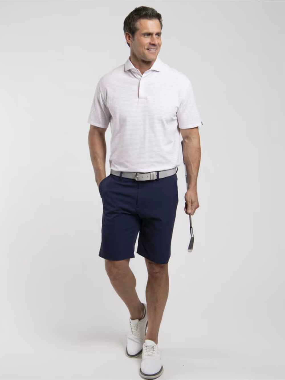 KJUS Iver Shorts Men's Size 36 Regular Fit Performance Chino Golf Navy Blue 10”